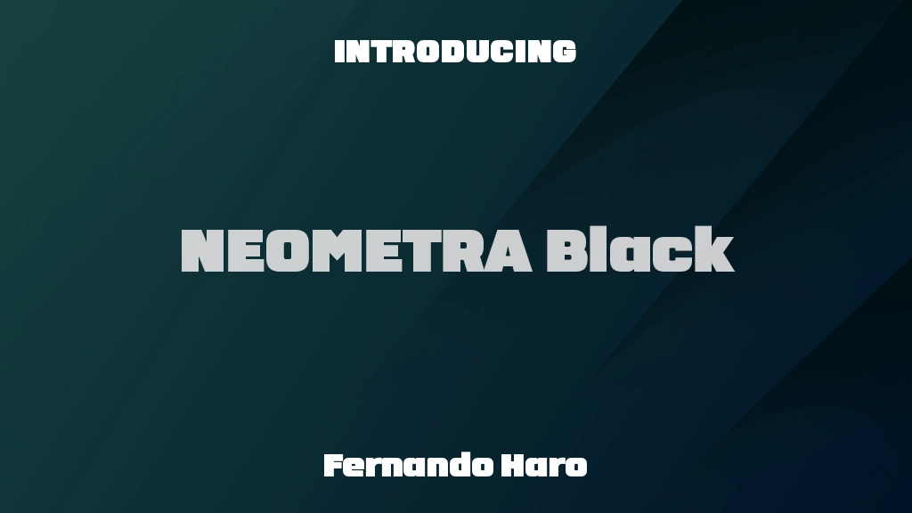 NEOMETRA Black Font Sample Images  1