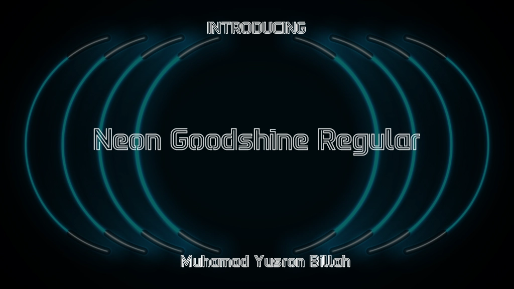 Neon Goodshine Regular Imagens de amostra de fonte  1