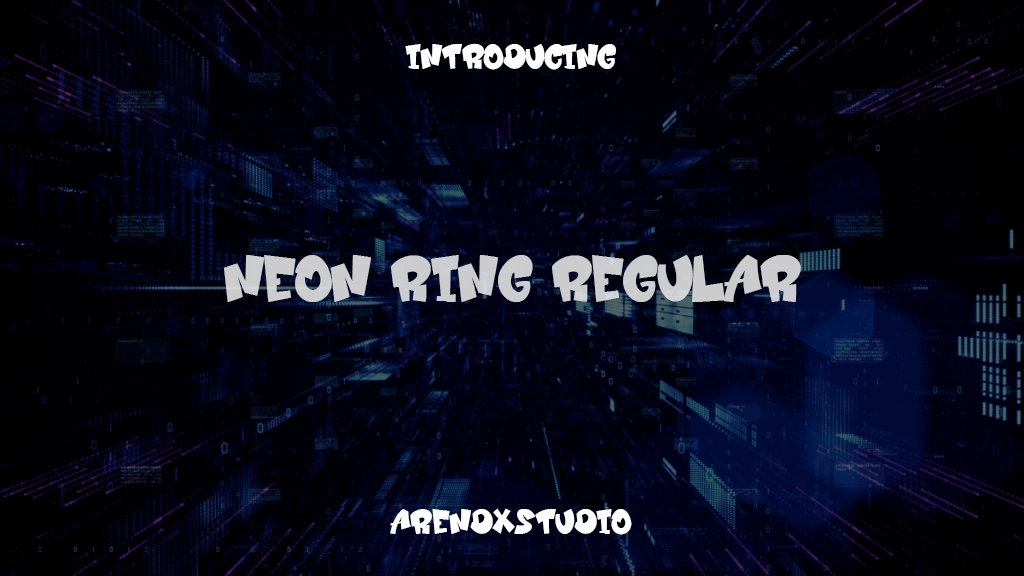 Neon Ring Regular Imagens de amostra de fonte  1