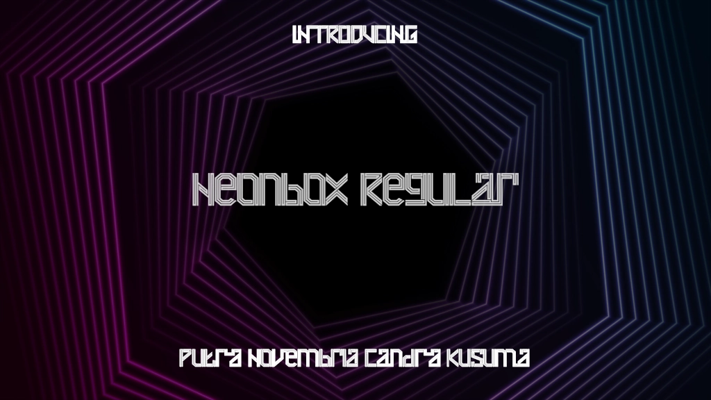 Neonbox Regular 글꼴 샘플 이미지  1