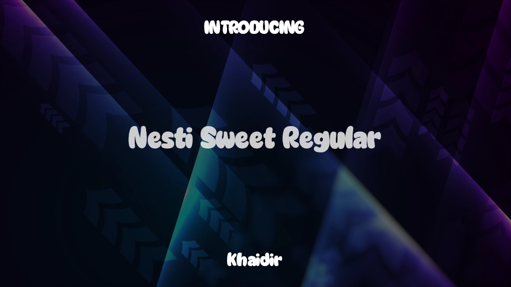 Nesti Sweet Regular Font Sample Images  1