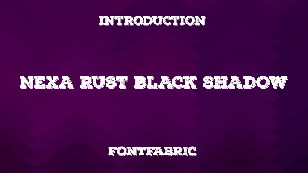 Nexa Rust Black Shadow Font Sample Image 1