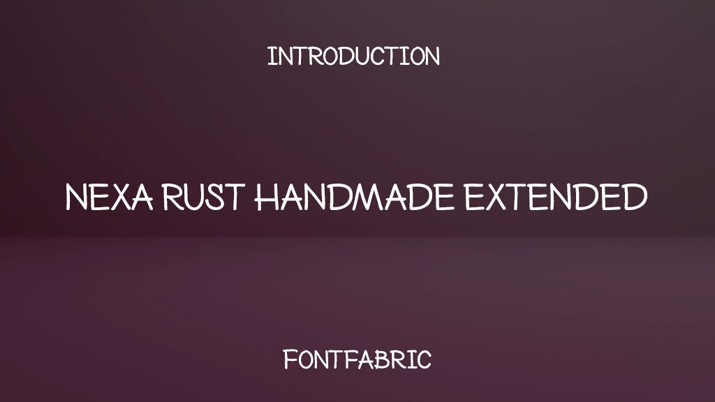 Nexa Rust Handmade Extended Font Sample Image 1