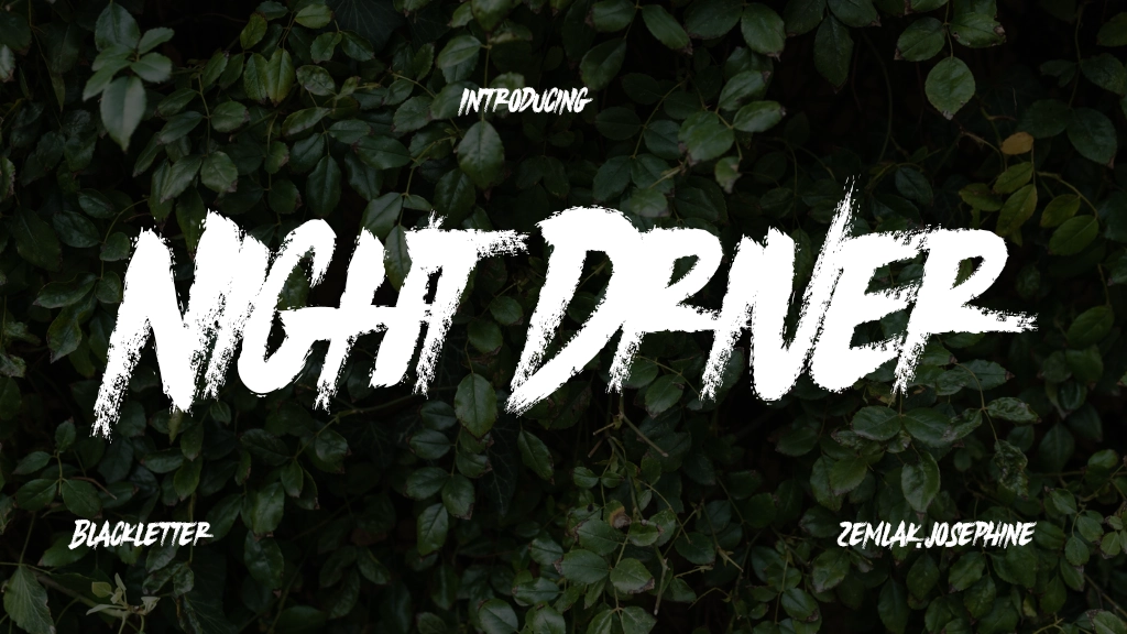 Night Driver Regular Font Sample Image 1