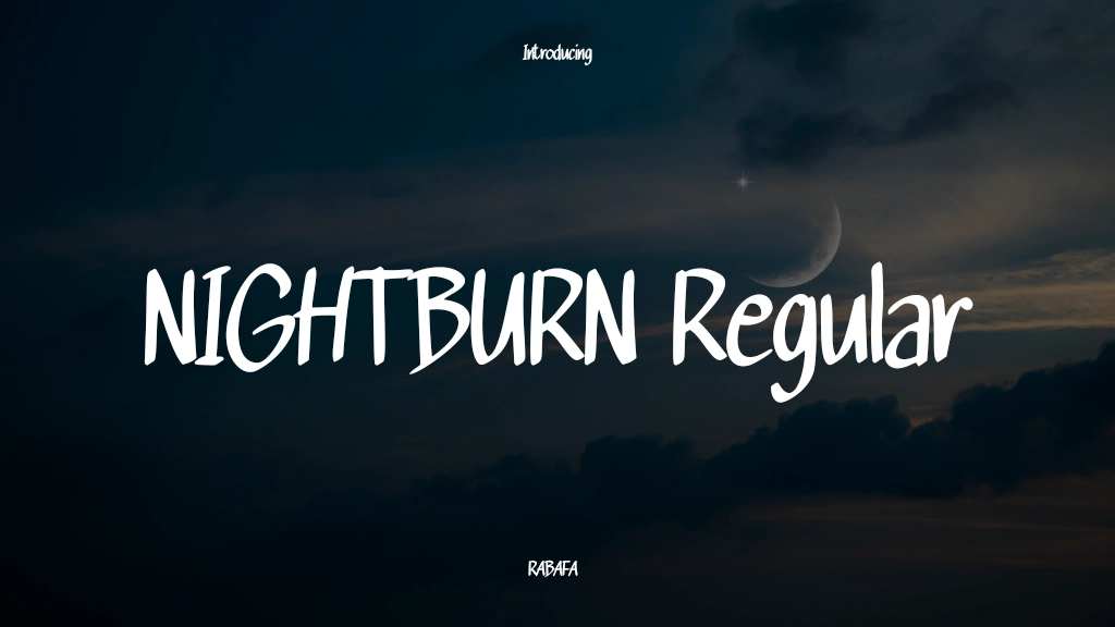 NIGHTBURN Regular Font Sample Images  1