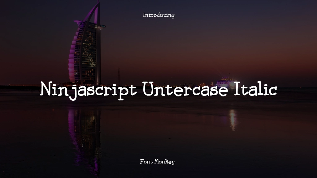 Ninjascript Untercase Italic 字体样本图像  1