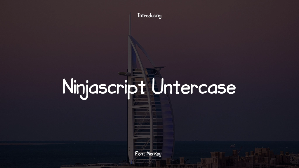 Ninjascript Untercase 글꼴 샘플 이미지  1