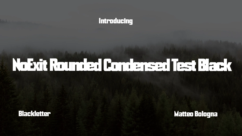 NoExit Rounded Condensed Test Black Font Sample Image 1