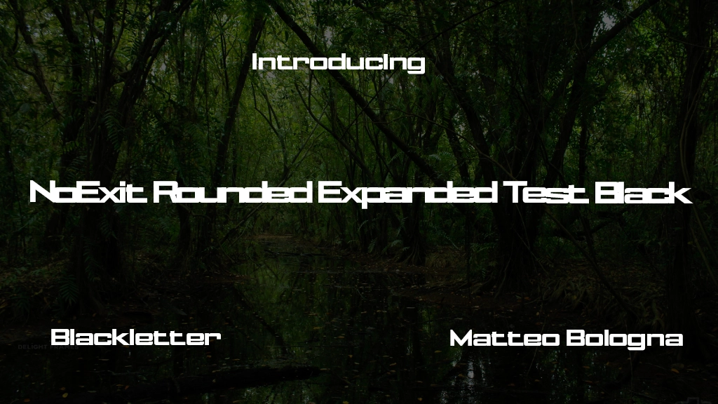 NoExit Rounded Expanded Test Black Font Sample Image 1