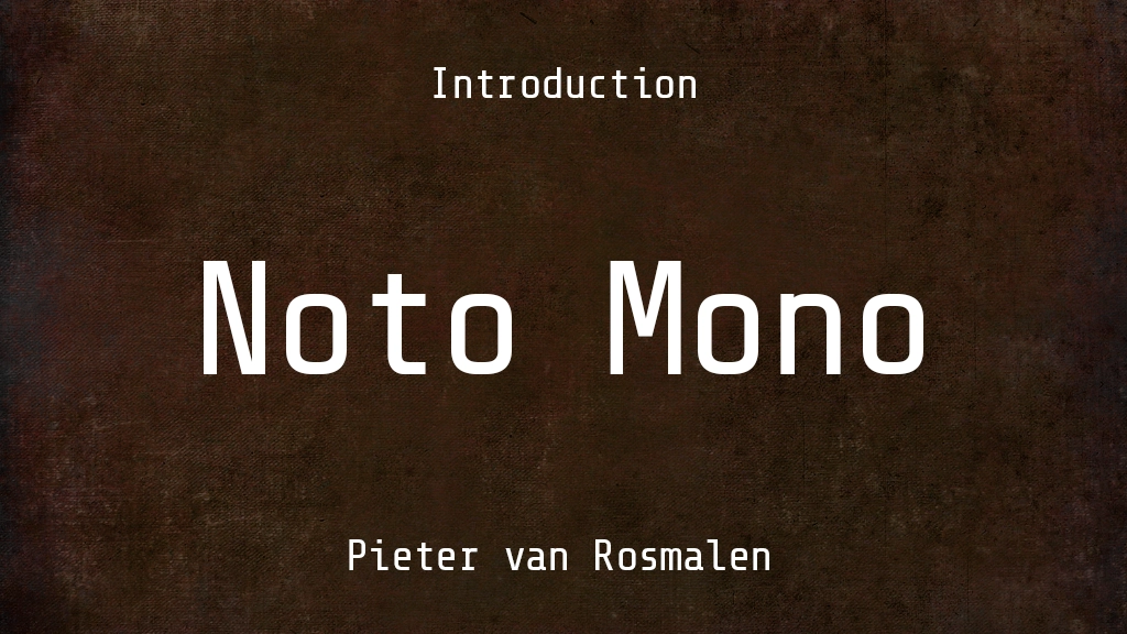 Noto Mono Font Sample Images  1