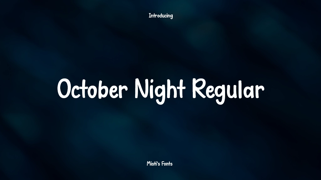 October Night Regular Beispielbilder für Schriftarten  1