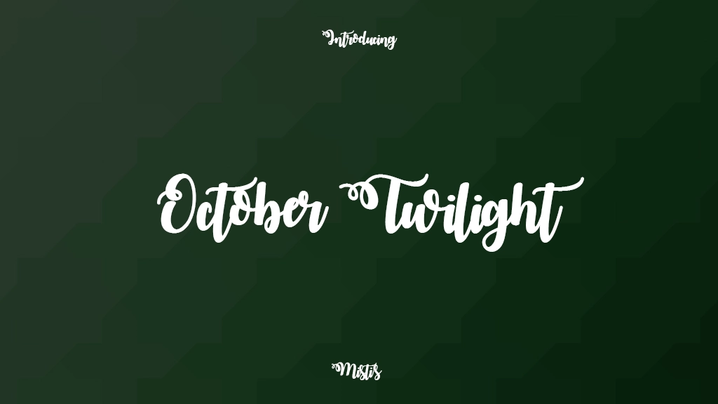 October Twilight Beispielbilder für Schriftarten  1