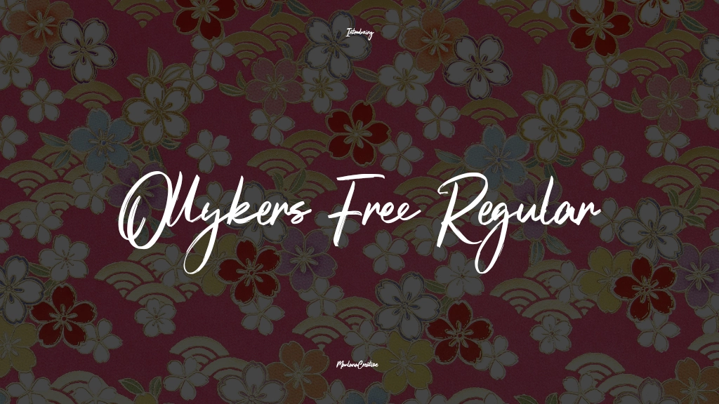 Ollykers Free Regular Font Sample Images  1