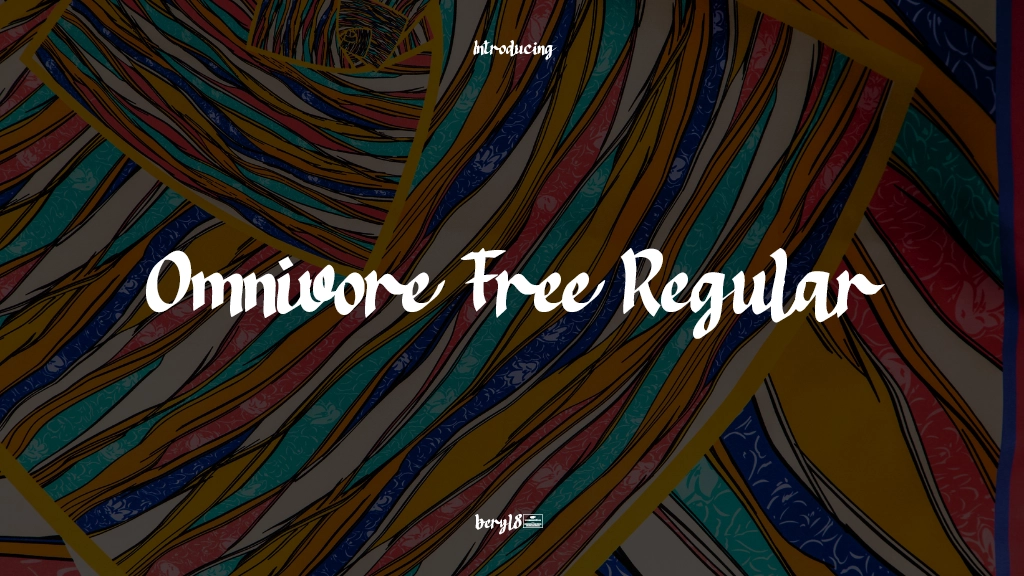 Omnivore Free Regular 字体样本图像  1