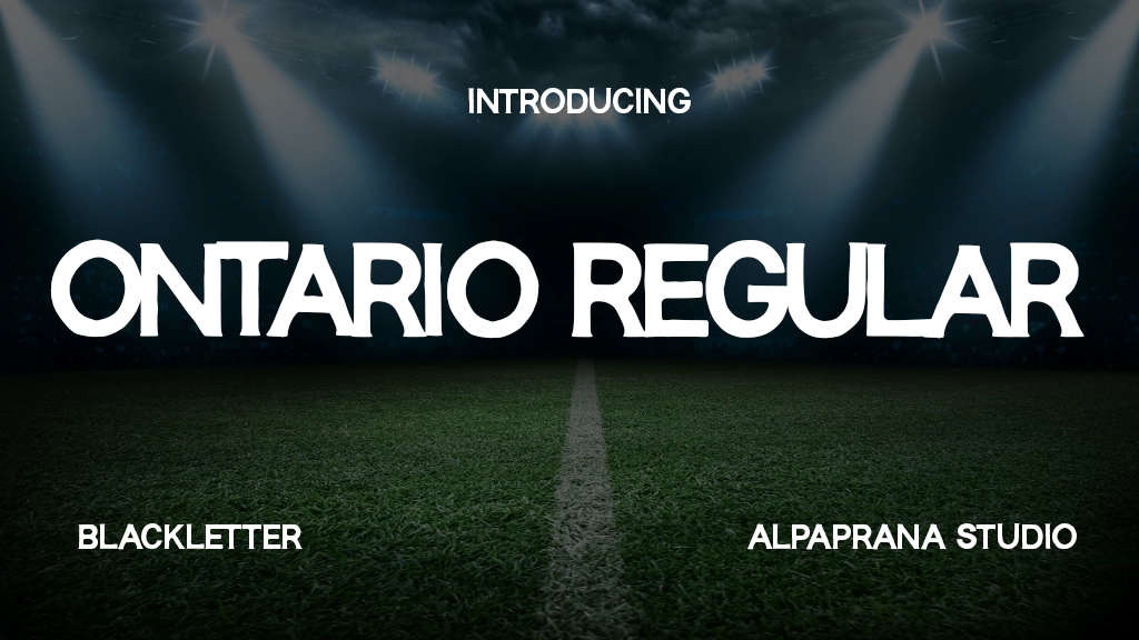 Ontario Regular Font Sample Image 1