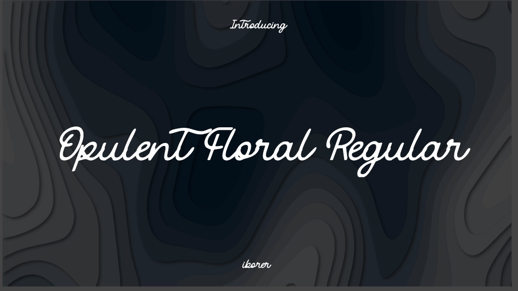 Opulent Floral Personal Use Regular Font Sample Images  1