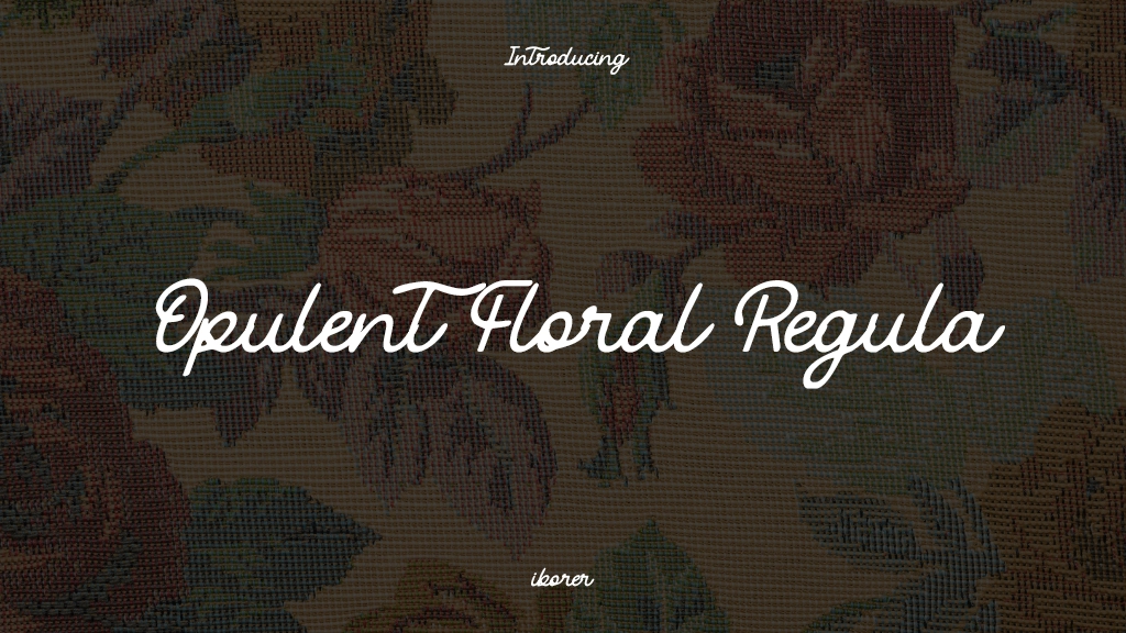 Opulent Floral Regula 글꼴 샘플 이미지  1