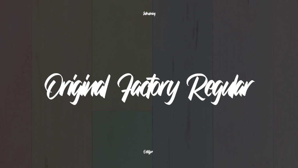 Original Factory Regular Font Sample Images  1