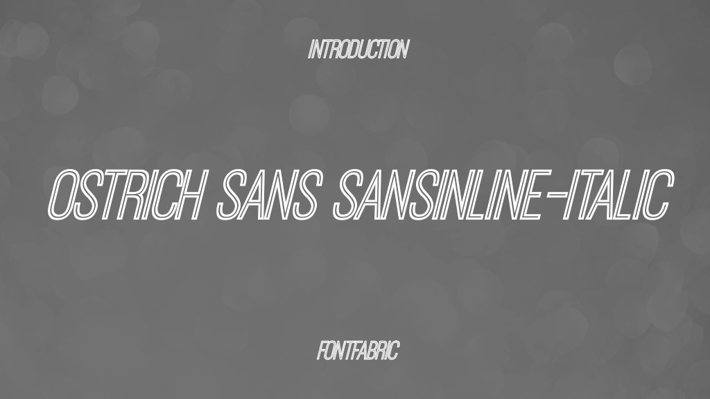 Ostrich Sans SansInline-Italic Font Sample Image 1