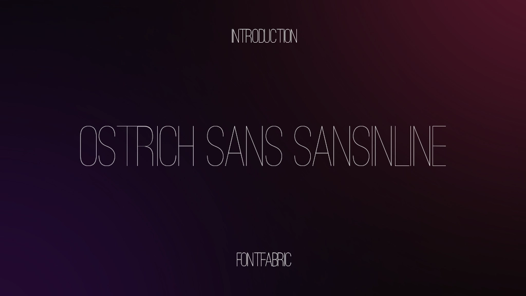 Ostrich Sans SansInline Font Sample Image 1