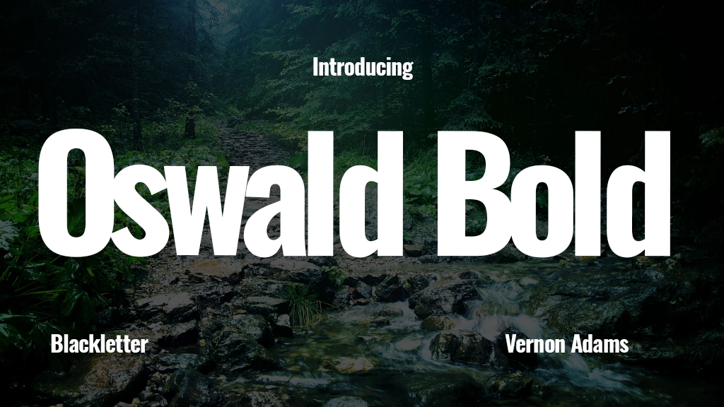 Oswald Bold Font Sample Image 1