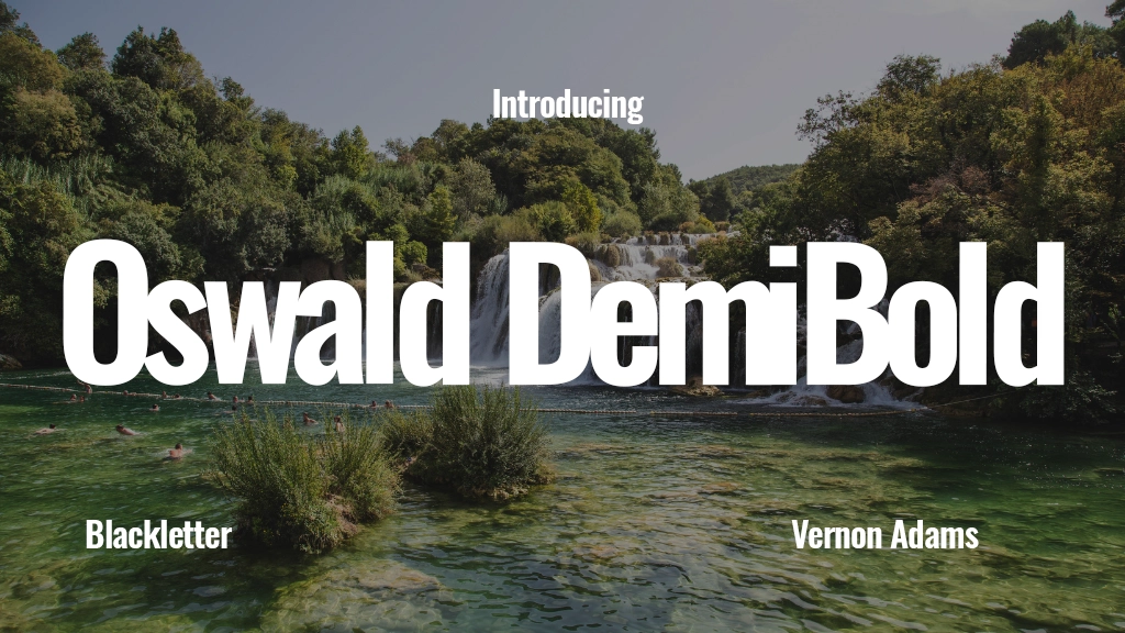 Oswald DemiBold Font Sample Image 1