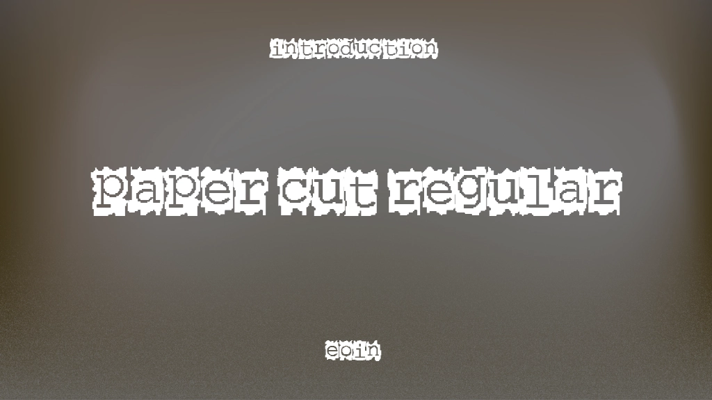 Paper Cut Regular フォントサンプル画像  1