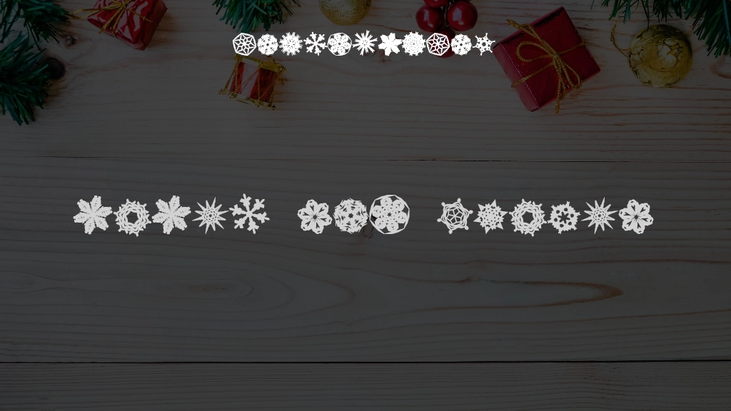 Paper Snowflakes Font Sample Images  1