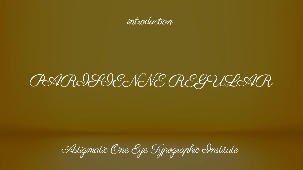 Parisienne Regular Font Sample Image 1