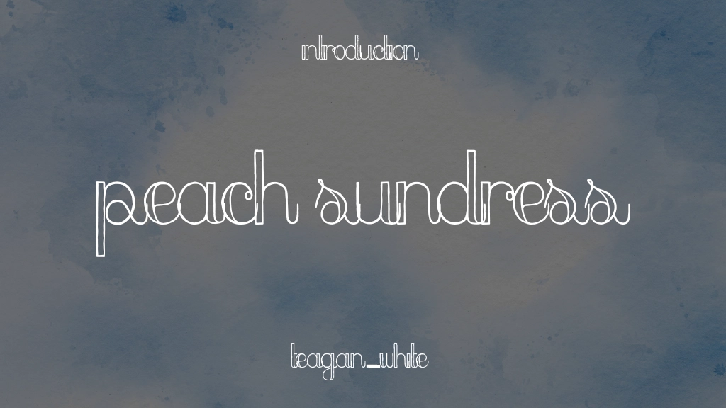 peach sundress Font Sample Image 1