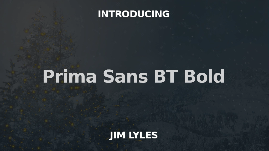 Prima Sans BT Bold Font Sample Images  1