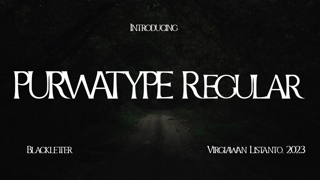 PURWATYPE Regular Font Sample Image 1