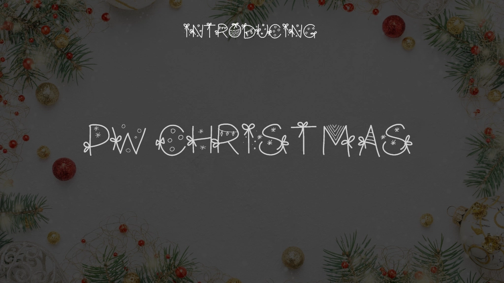 PW Christmas Font Font Sample Images  1