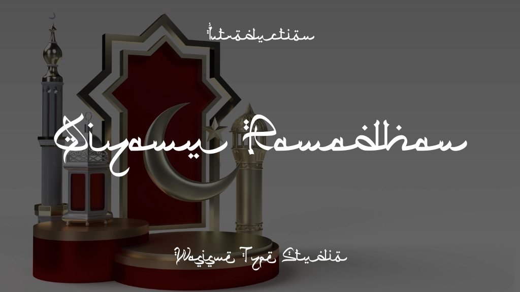 Qiyamu Ramadhan Font Sample Images  1