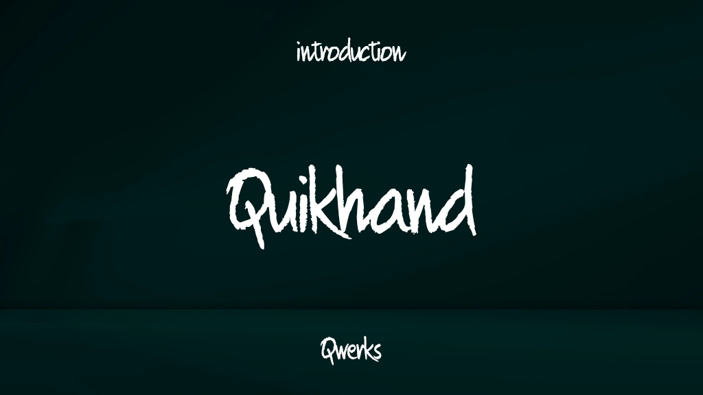 Quikhand Font Sample Image 1