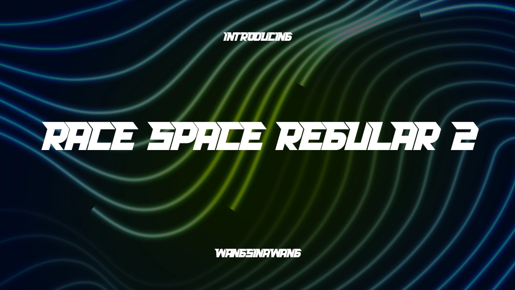 RACE SPACE REGULAR 2 Beispielbilder für Schriftarten  1