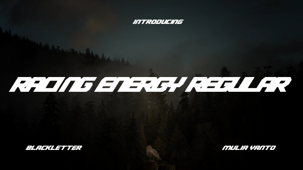 Racing Energy Regular Font Sample Image 1