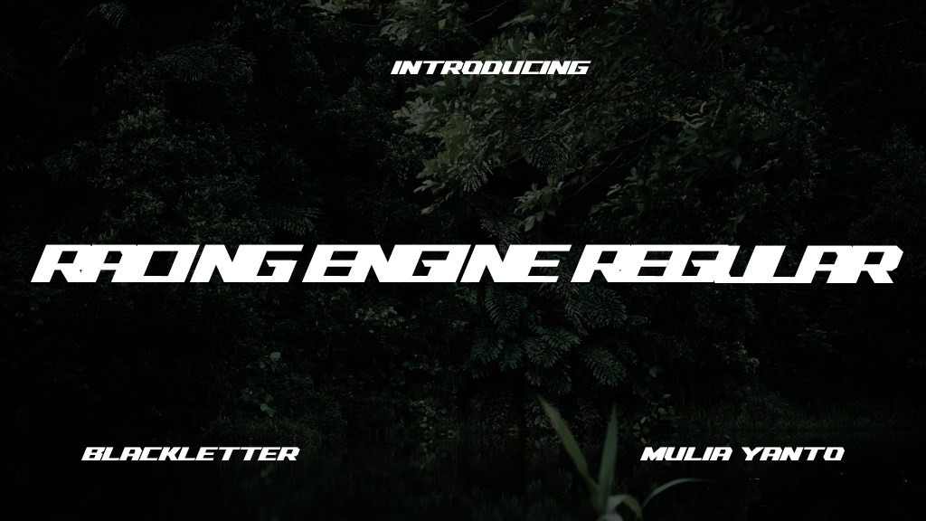 Racing Engine Regular Font Sample Image 1