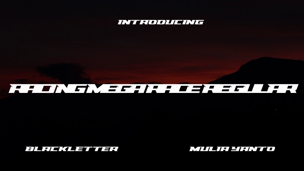 Racing Mega Race Regular Font Sample Image 1