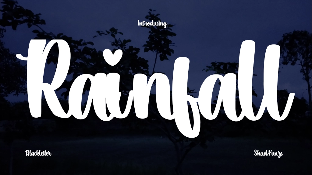 Rainfall Font Sample Image 1