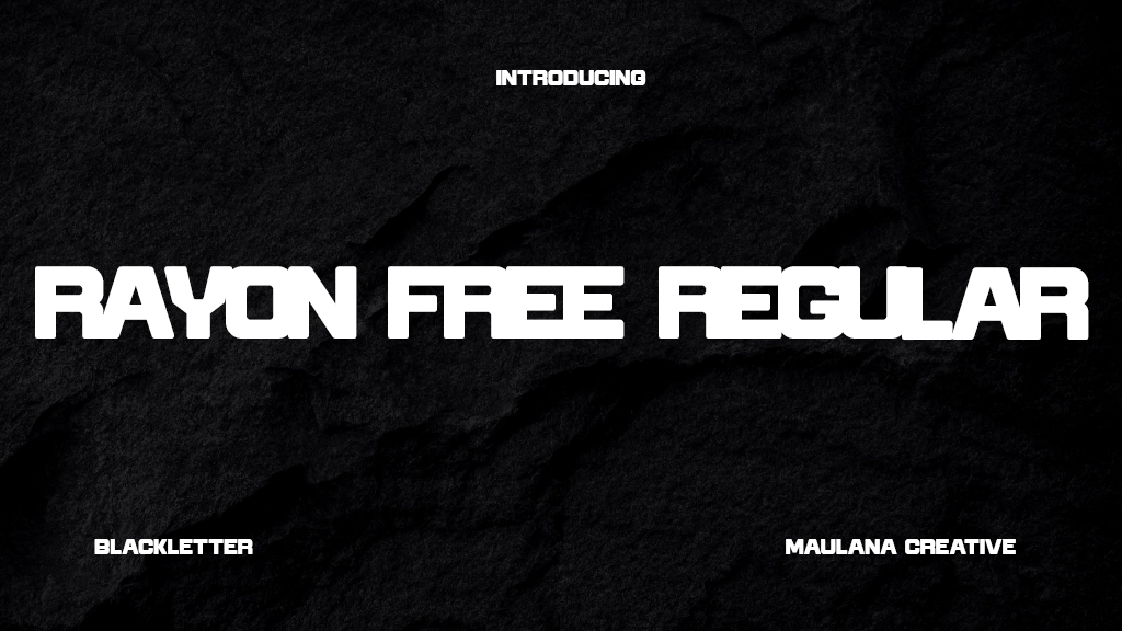 Rayon Free Regular Font Sample Image 1