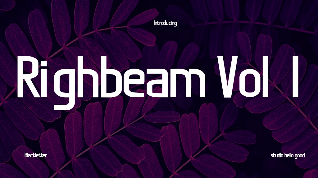 Righbeam Vol 1 Font Sample Image 1