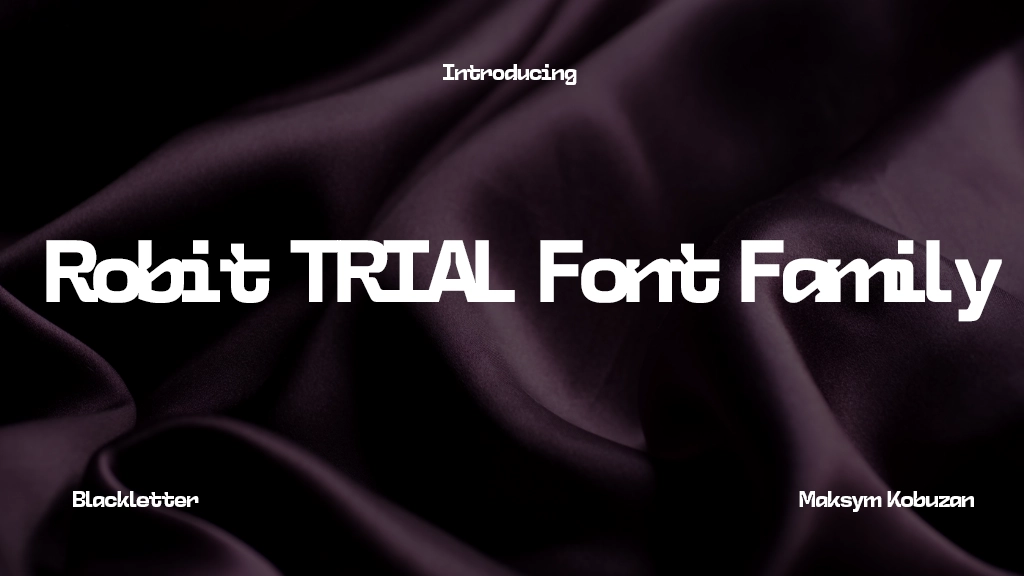 Robit TRIAL Font Family Font Sample Image 1