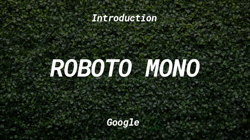 ROBOTO MONO Font Sample Images  1