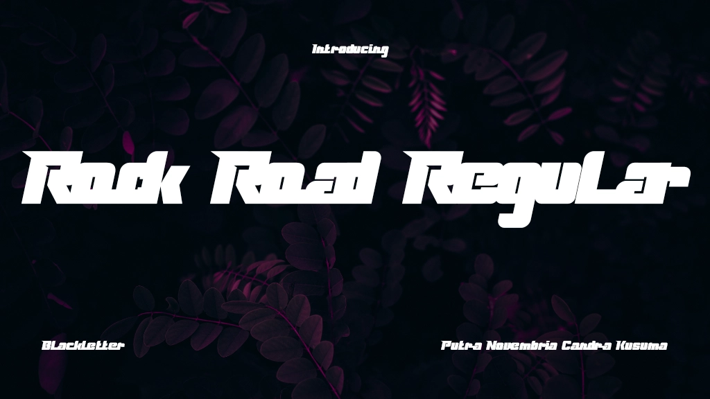 Rock Road Regular Font Sample Image 1