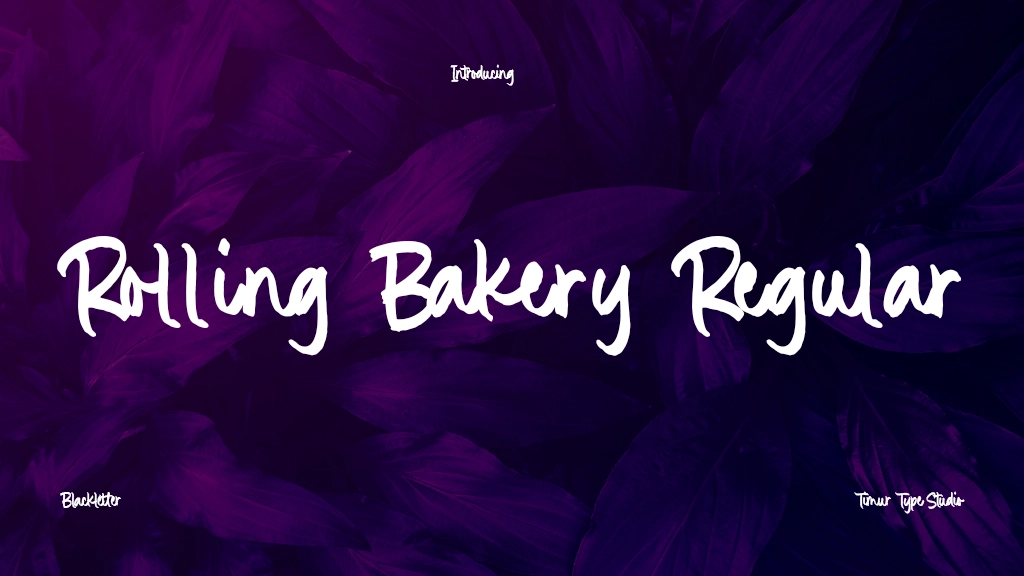 Rolling Bakery Regular Font Sample Image 1