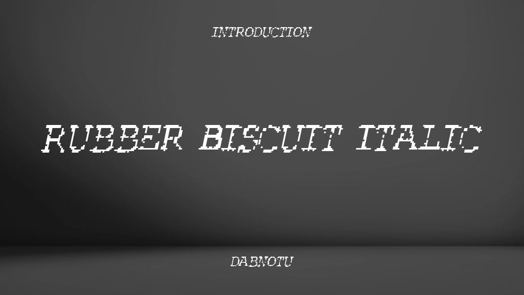 Rubber Biscuit Italic Beispielbilder für Schriftarten  1