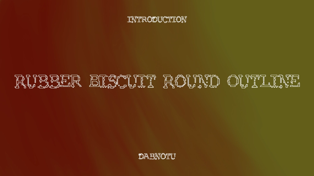 Rubber Biscuit Round Outline Font Sample Image 1