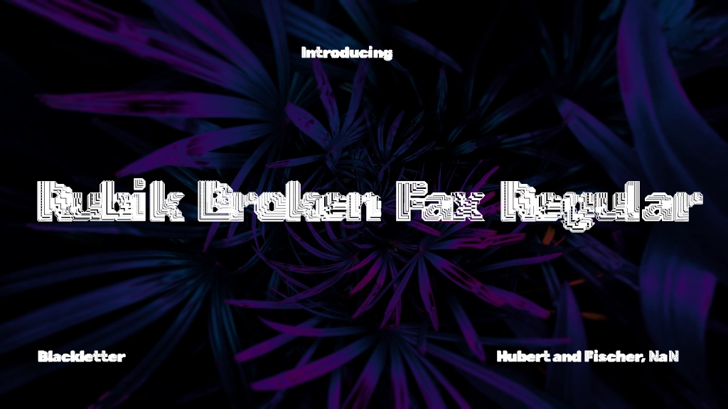 Rubik Broken Fax Regular Font Sample Image 1