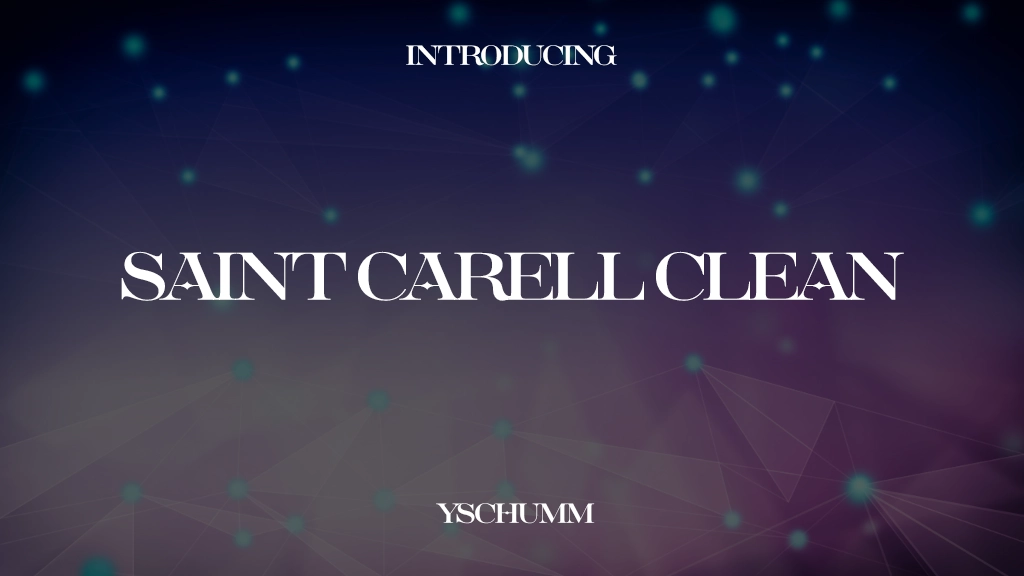 Saint Carell Clean PERSONAL Font Font Sample Images  1